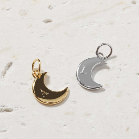 Personalised Moon Pendant Silver